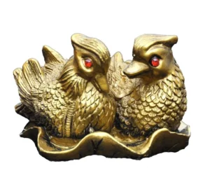 A pair of Feng Shui Mandarin Ducks in soft finish, symbolizing eternal love, relationship harmony, and emotional connection