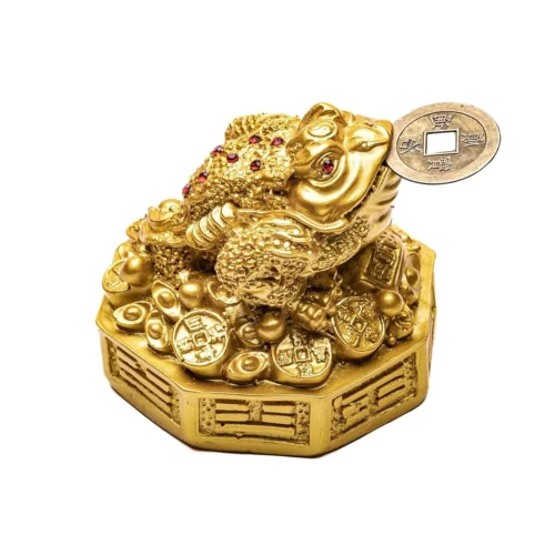 Feng Shui Lucky Three-Legged Money Frog with Coin in Mouth