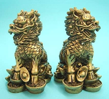 Chin Lin Guardian Lions on Coins for Wealth and Security