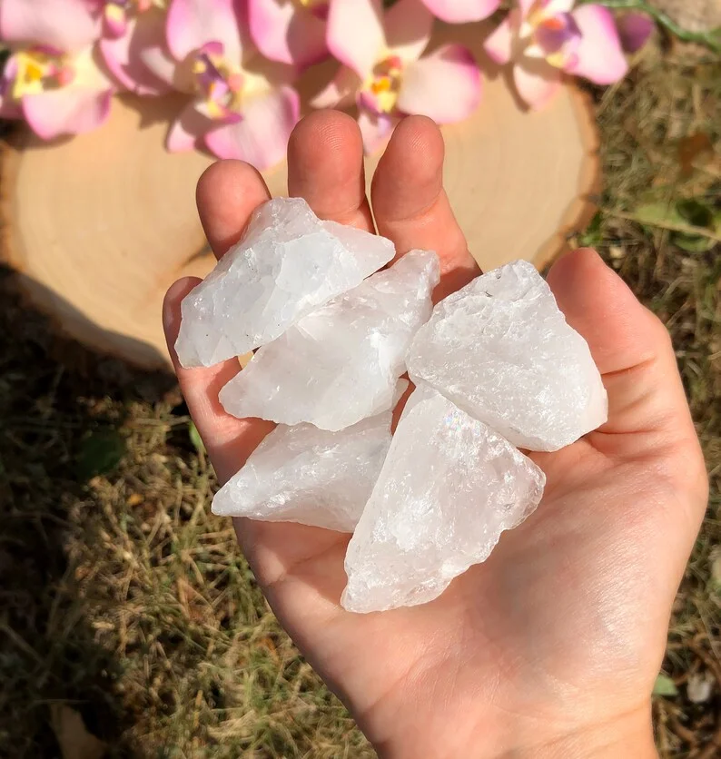 Raw Clear Quartz Crystal Cluster for Healing and Energy Amplification