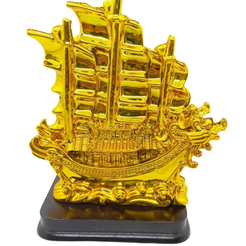 Feng Shui dragon ship carrying treasure for luck, business success, and career advancement