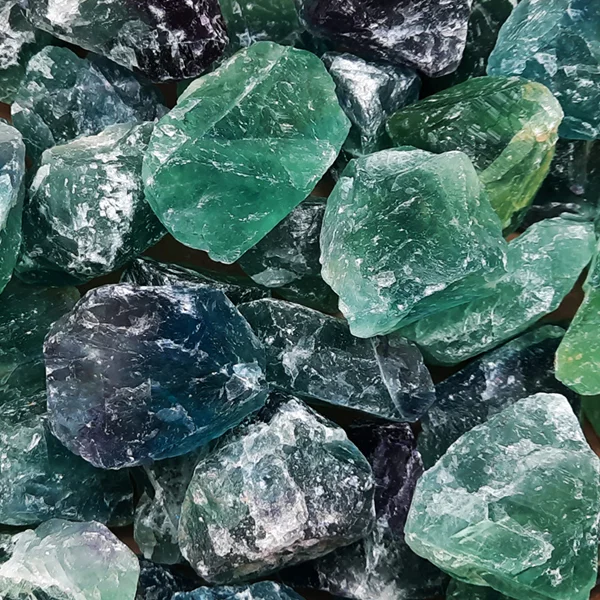 • Natural Green Fluorite Stone for Meditation and Home Decor