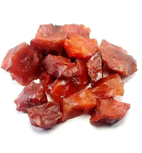 "Natural Carnelian Stone – Vibrant orange-red crystal for motivation, creativity, and courage"
