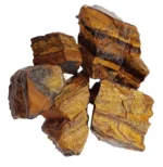 Tiger eye stone "Natural Tiger Eye Stone – Golden brown crystal with chatoyant sheen, known for protection, confidence, and prosperity"
